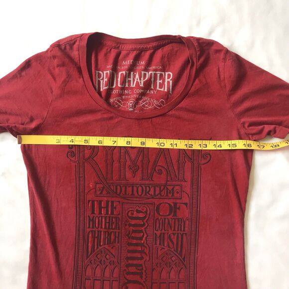 Red Chapter Ambigram T-shirt Mark Palmer Motherchurch Skater VNeck M Los Angeles - Picture 5 of 9